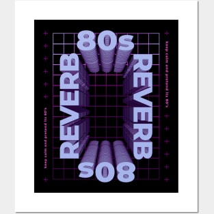 80s reverb design Posters and Art